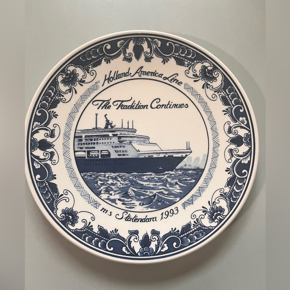 Holland America Line Decorative Plate 1993.